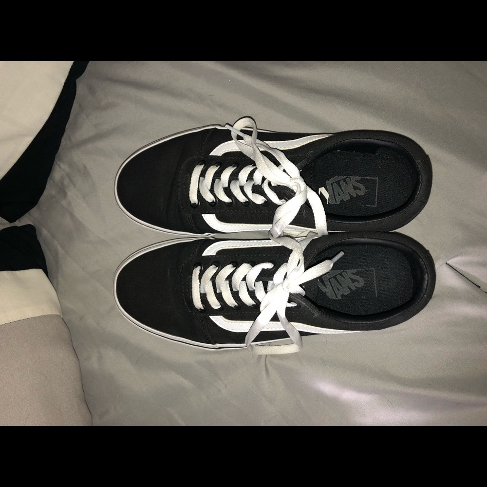 Black and white Vans